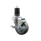 Service Caster 3.5'' SS Gray Poly Swivel 1-5/8'' Expanding Stem Caster with Brake SCC-SSEX20S3514-PPUB-TLB-158 - alternate 1